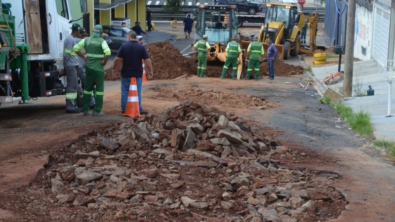 Galerias pluviais são reconstruídas no bairro Santo Agostinho, em Franca