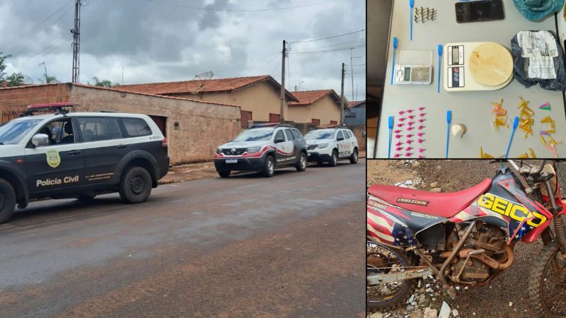 Menor é apreendido com drogas e moto com chassi suprimido durante operação na região