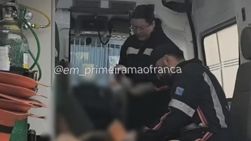 Homem é socorrido após agressão no bairro Parque Moema, em Franca