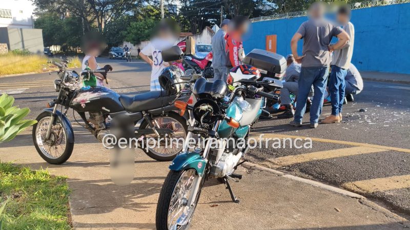 Colisão frontal entre motos deixa dois feridos na Avenida Dom Pedro em Franca
