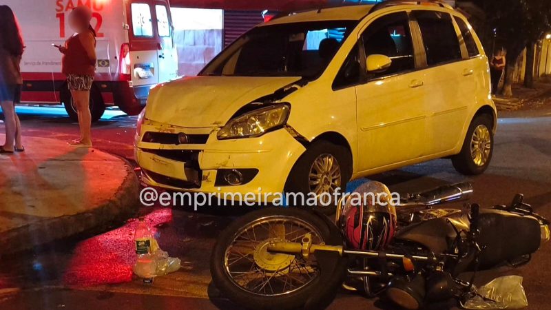 Motociclista sofre ferimento grave após acidente no Jardim Boa Esperança, em Franca