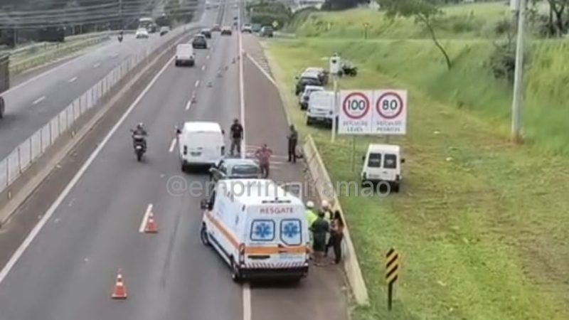 Engavetamento envolve quatro veículos na Rodovia Cândido Portinari em Franca