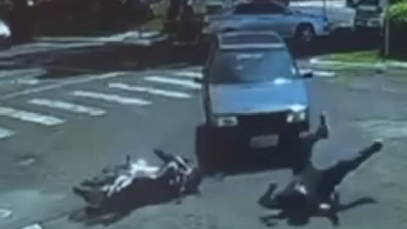 Motorista foge sem prestar socorro após acidente que deixou motociclista com ferimentos graves