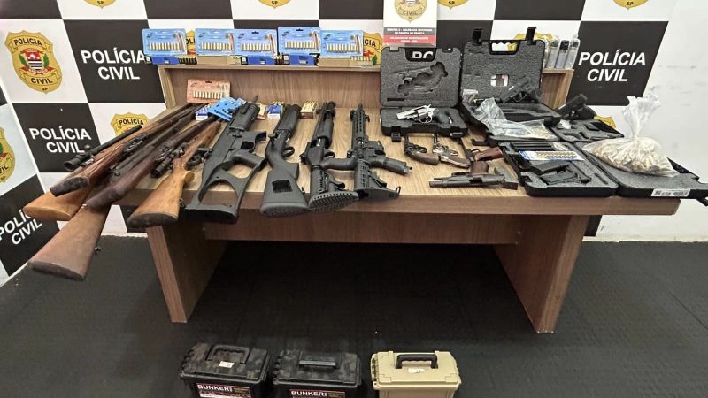 DIG apreende arsenal de armas e munições na região central de Franca