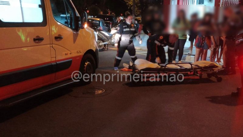 Acidente entre carro e bicicleta deixa ciclista ferido na Vila Aparecida