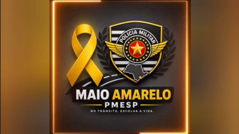 Maio Amarelo: Polícia Militar reforça conscientização para um trânsito mais seguro