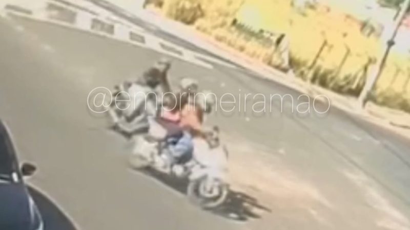 Colisão entre motos deixa mulher ferida na zona oeste de Franca