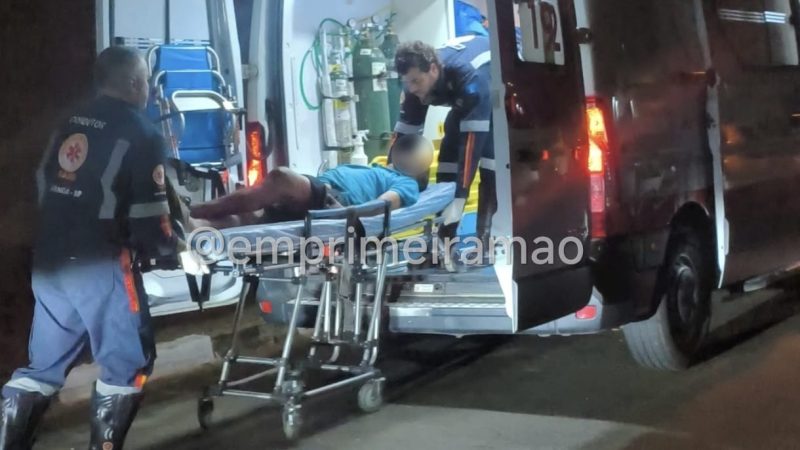 Homem é socorrido após ser baleado no Jardim Dermínio em Franca