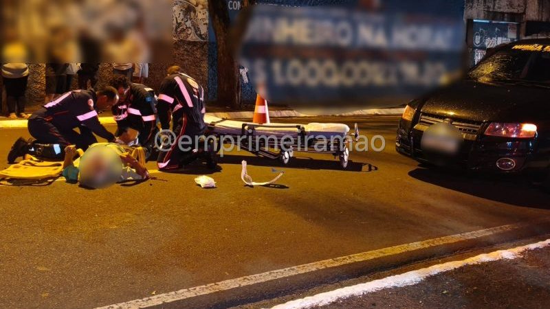 Idoso sofre ferimentos graves após ser atropelado por veículo