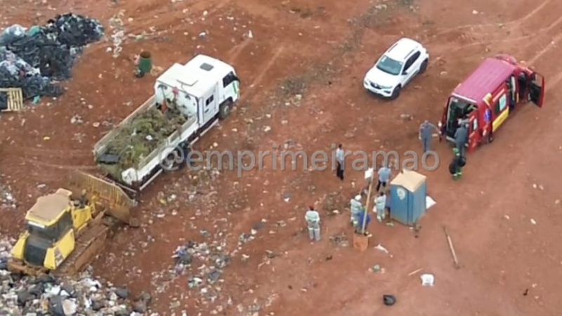 Trabalhador sofre ferimentos graves após ser prensado por caminhão em aterro sanitário de Franca