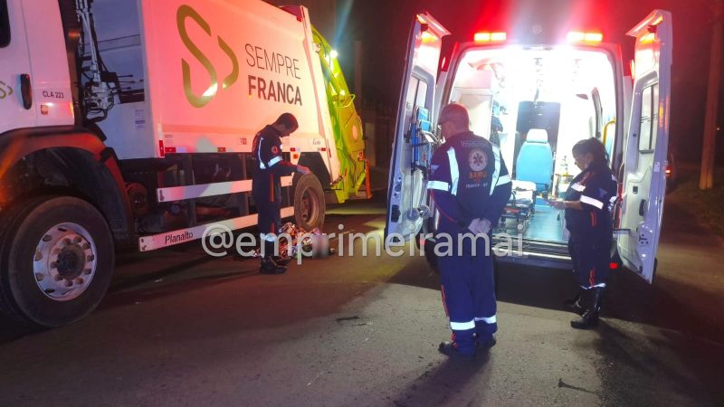 Trabalhador morre atropelado por caminhão de coleta de lixo em Franca
