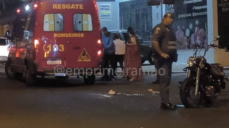 Motociclista fica gravemente ferido após colisão com carro na Vila Aparecida