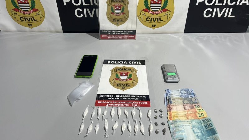 Homem é preso por tráfico de drogas durante operação da Polícia Civil em Patrocínio Paulista
