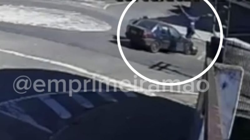 Câmera de segurança registra grave acidente de trânsito em avenida de Franca