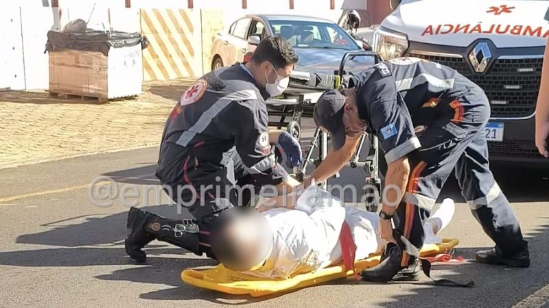 Jovem sofre ferimento grave após acidente entre moto e carro em Franca