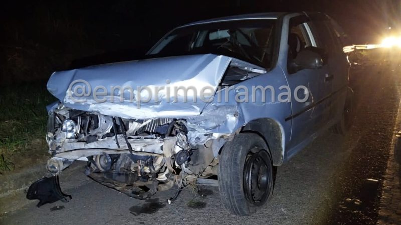 Motorista desvia de animal e bate carro contra guard-rail na Rodovia Ronan Rocha