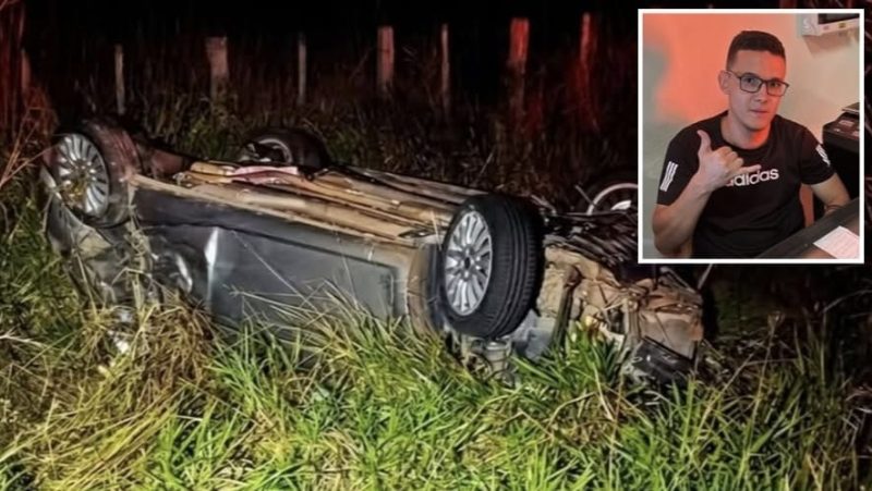 Motorista morre após carro capotar em rodovia entre Cássia e Delfinópolis