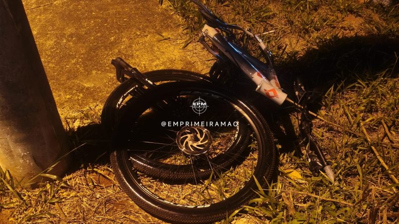 Colisão frontal entre bicicleta e carro deixa jovem ferido em Franca