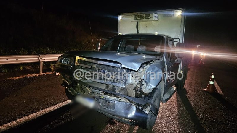 Caminhões se envolvem em acidente na Rodovia Cândido Portinari, em Franca