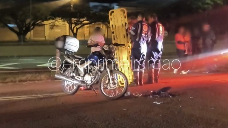 Motorista avança sinal de pare e causa acidente em avenida do Leporace, em Franca