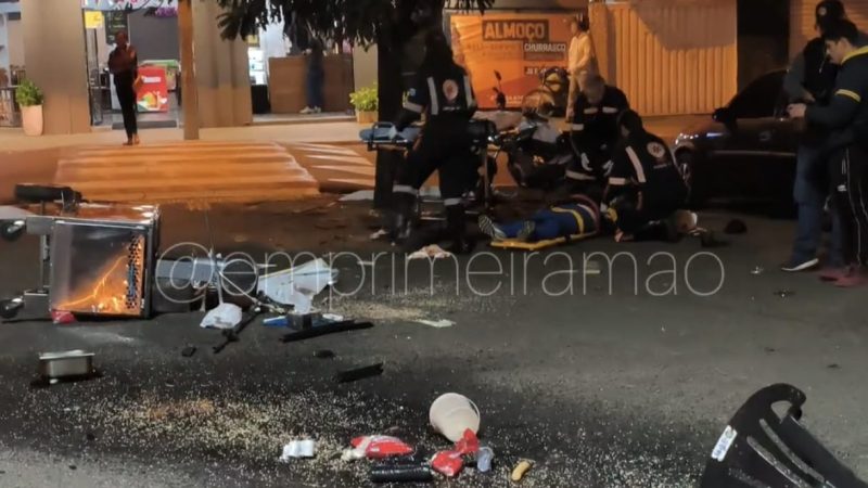 Mulher é atropelada e fica em estado grave em estacionamento próximo à Expoagro