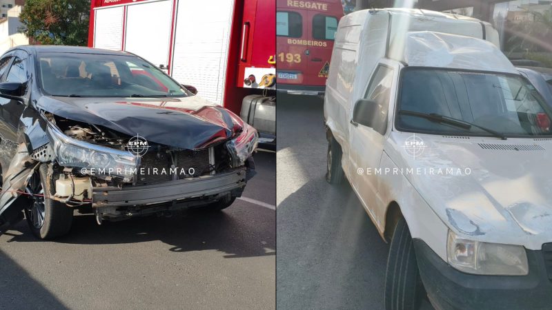 Carro capota após colisão e por pouco não cai em córrego em avenida de Franca