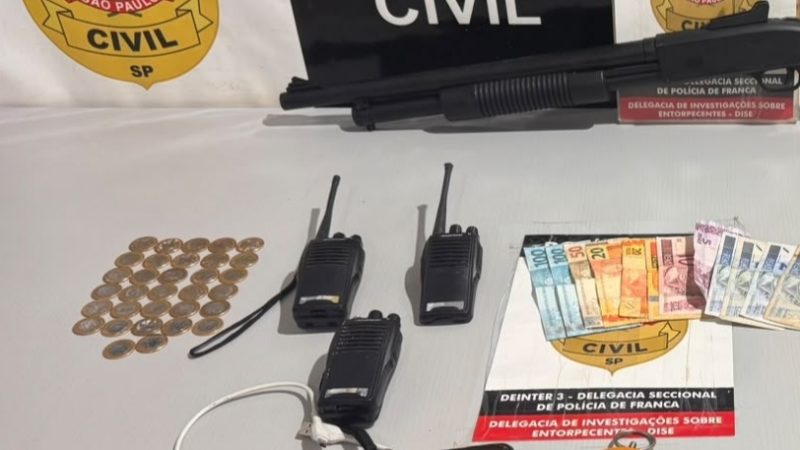 Polícia Civil prende dois homens por tráfico de drogas durante operação em Franca
