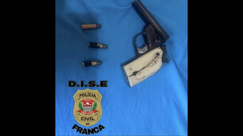 Polícia Civil encontra arma e munições em residência durante operação em Franca