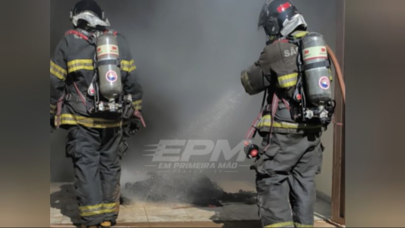 Chamado para incêndio em residência mobiliza Corpo de Bombeiros em Franca