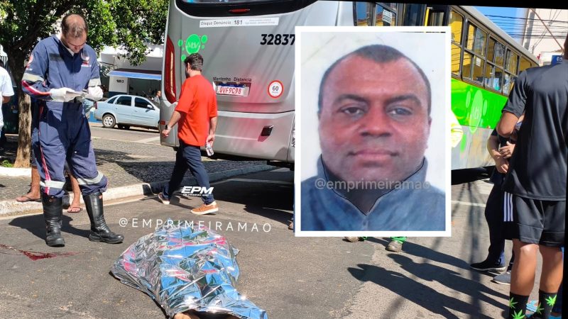 Homem morre após ser atropelado por ônibus no Centro de Franca