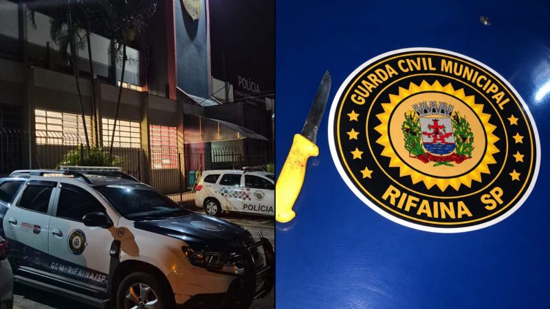 Homem é preso após ameaçar e ferir esposa com faca em Rifaina