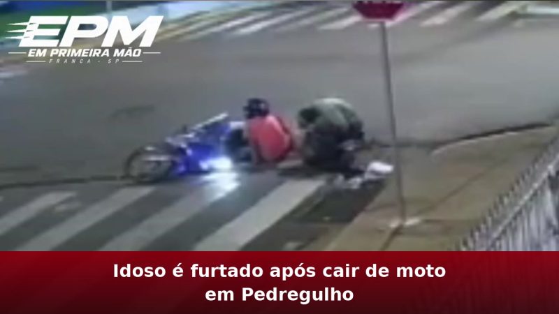 Idoso é furtado após cair de moto em Pedregulho